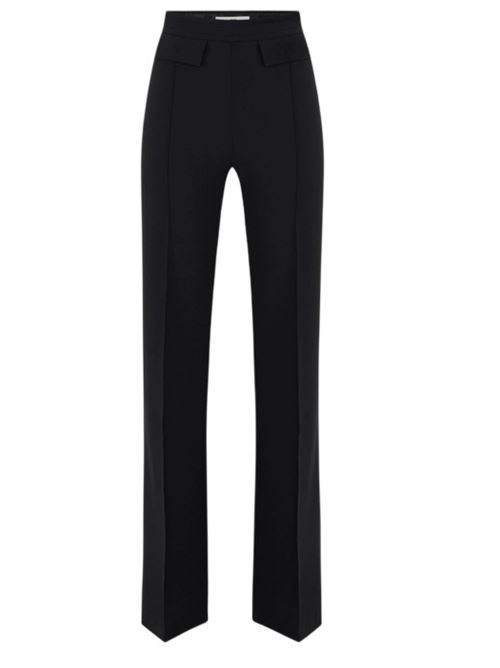 Pantaloni in doppio crêpe stretch con logo ricamato ELISABETTA FRANCHI | PA17161E2.110